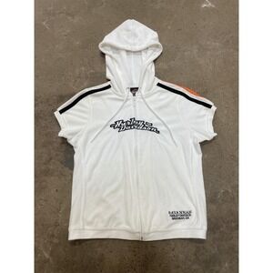 Harley-Davidson Hoodie Womens Small White Velour Full Zip Savannah GA Biker